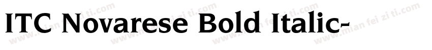ITC Novarese Bold Italic字体转换
